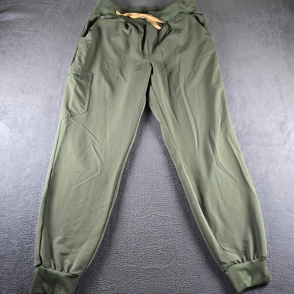 Figs Zamora Jogger Scrub Pants Olive Green Cargo Pockets 1000208 Medium